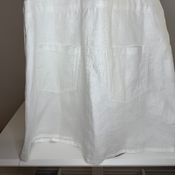 Reformation Darcie Linen Dress White - Size 6 - Picture 7 of 10